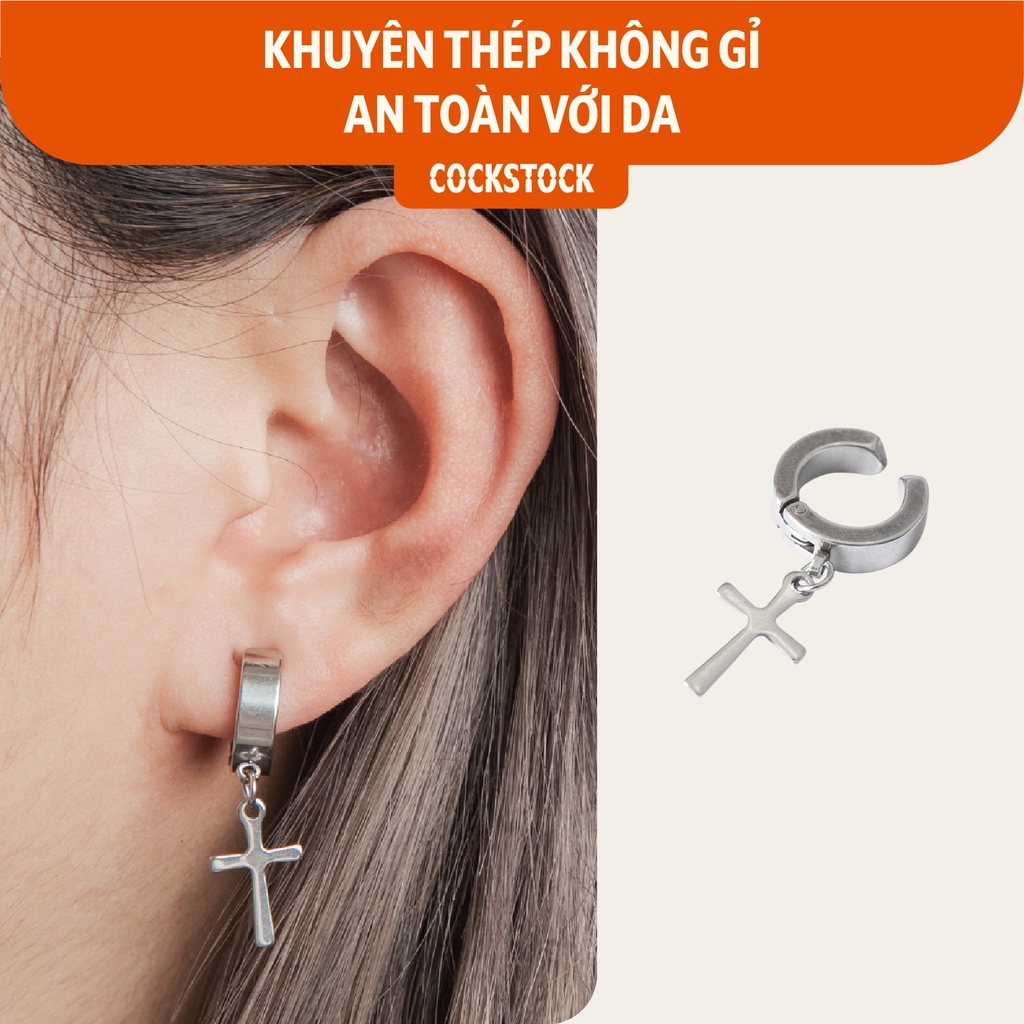 Khuyên kẹp tai vòng thánh giá Ring Cross CockStock