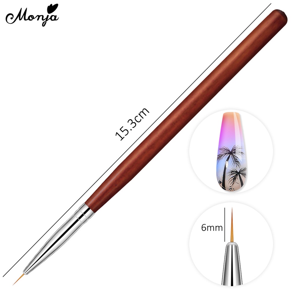 MONJA [Hàng mới về] Cọ vẽ trang trí móng tay nghệ thuật với 8 kiểu dáng khác nhau