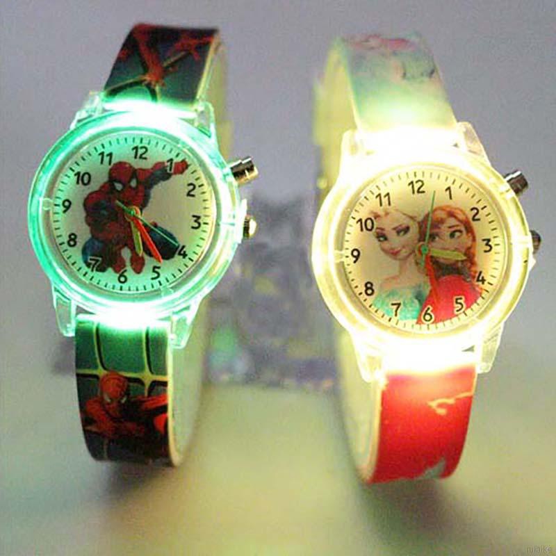 🍭 ruiaike 🍭 Kids Cartoon Disney Pattern Watches Light Luminous Party Quartz Wristwatch Wristband for Children Gifts