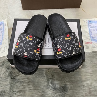 dép lê bảo bình mickey nâu mickey đen