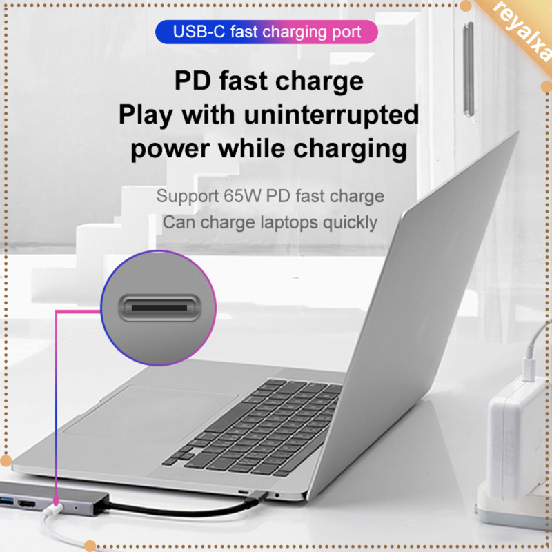 Bộ Chia Cổng Usb Type C 5 Trong 1 Rj-45 Lan 4k Hdmi 2 Usb 3.0 Pd | BigBuy360 - bigbuy360.vn