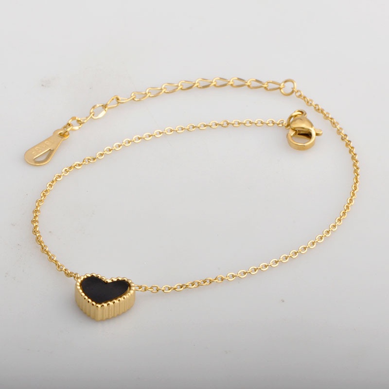 Vòng tay lắc tay nữ titan 2 mặt đen đỏ H13-108 - CAM KẾT KHÔNG GỈ, KHÔNG BAY MÀU - BẢO HÀNH 12 THÁNG