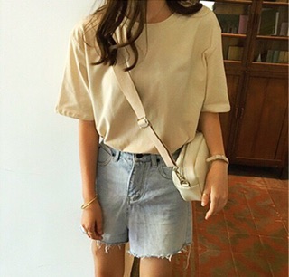 Áo Thun Trơn Hồng Nude ( Basic Tee )