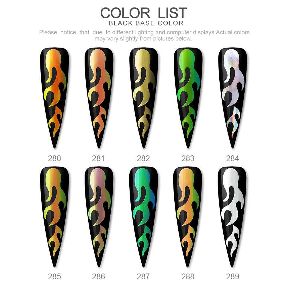 [Hàng mới về] Sticker Dán Móng Tay Họa Tiết Ngọn Lửa Trang Trí Nghệ Thuật
