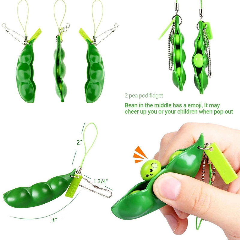 Đồ Chơi Bóp Giảm Căng Thẳng Hình Hạt Đậu Mini Cho Trẻ Tự Kỷ 2 Lựa Chọn