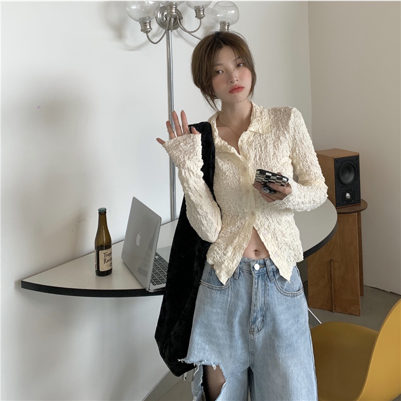 Áo cardigan IELGY tay dài phong cách Pháp thời trang cho nữ