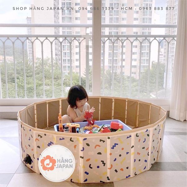 Bể bóng gấp gọn Holla - Làm bể bơi - Quây bóng mini cho bé với set 100 bóng