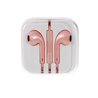 Tai nghe giắc cắm 3.5mm có mic màu hồng cho iPhone iPad iPod