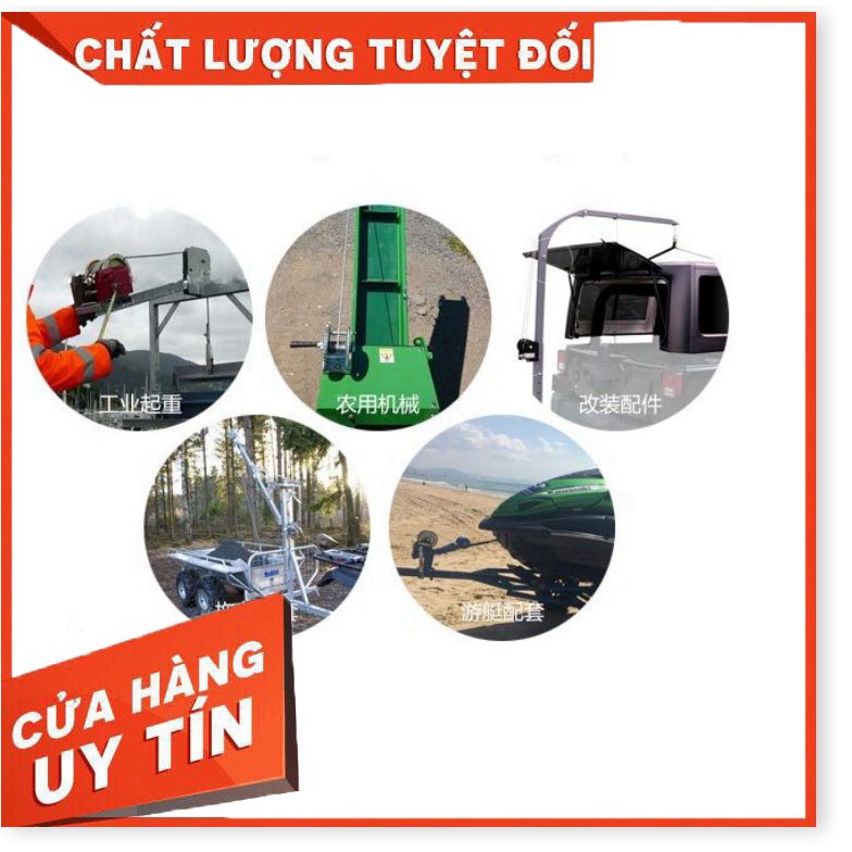 Tời Quay Tay 1200 LBS Tải Trọng 500 Kg Có Cáp Móc 10 Mét Liên Sơn