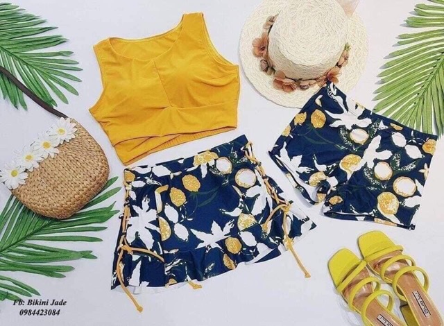 (SẴN HÀNG) Bộ bikini áo yếm 3 mảnh (có ảnh thật) | BigBuy360 - bigbuy360.vn