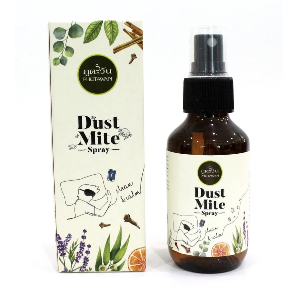 Tinh Dầu Xịt Chăn Ga Gối Dust Mite Phutawan Chống Bọ Rệp, Côn Trùng 100ml Hiệu Quả - Lee Bangkok