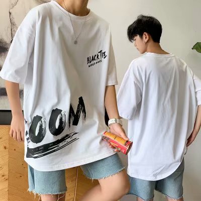 Áo thun tay ngắn dáng rộng in họa tiết phong cách nhật bản thời trang 3 màu tùy chọn size s-5xl