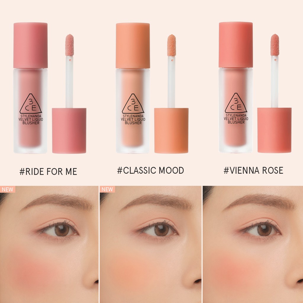 Phấn Má Hồng Dạng Kem 3CE Velvet Liquid Blusher - Khongcoson