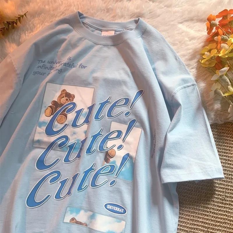 Áo Thun HIIXIIVI 100% cotton Tay Ngắn Cổ Tròn Thời Trang Mùa Hè Phong Cách Hàn Quốc Cho Nữ 2022