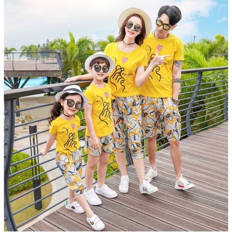 Set đồ gia đình áo cotton 4 chiều, quần đũi - Thời trang Familylove  💝 Hàng chuẩn thương hiệu
