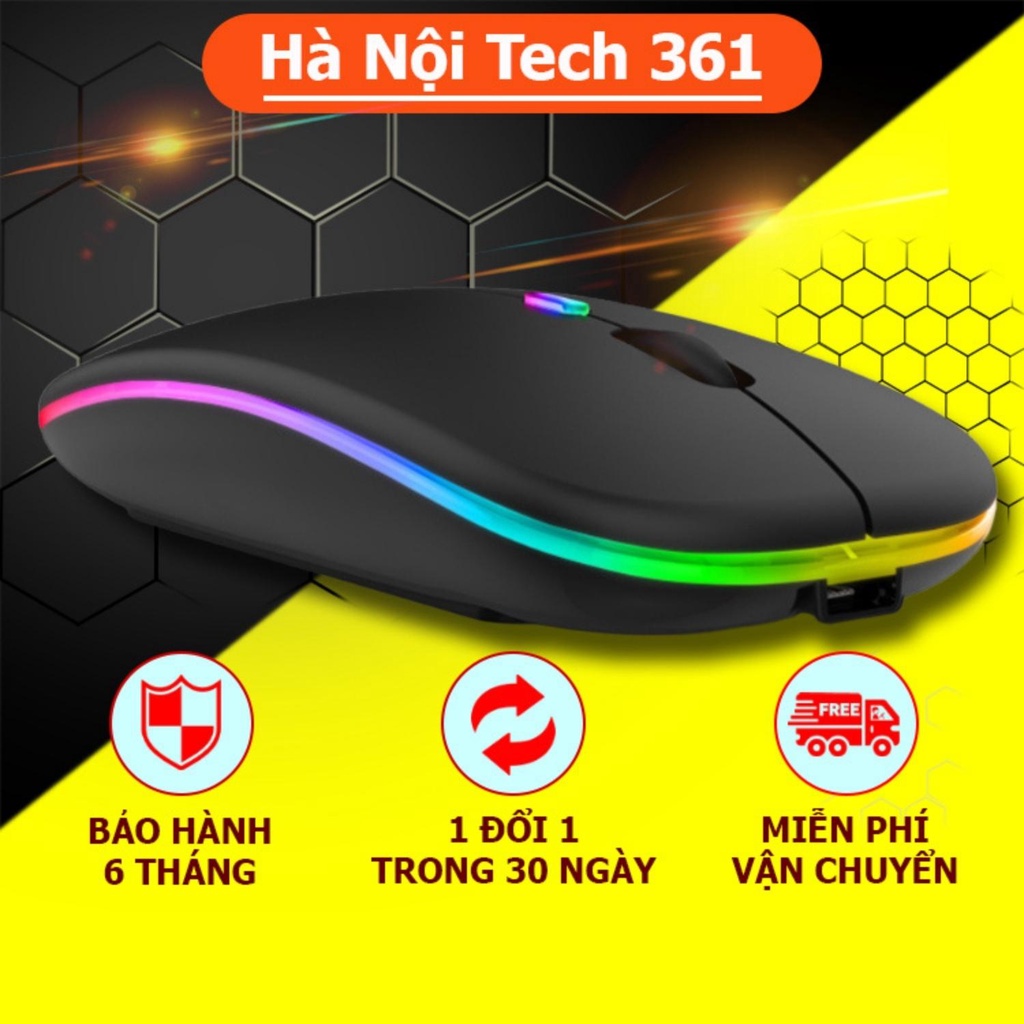 Chuột không dây A2 Dùng Pin Sạc 2.4GHz 1600DPI  Click Không Gây Tiếng Ồn Khoảng Cách Tín Hiệu 10-20m