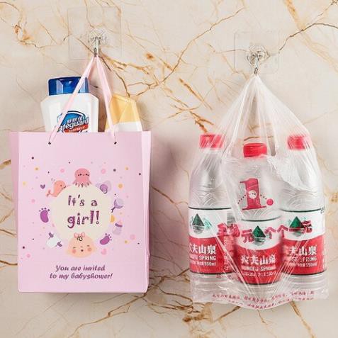 Móc dán tường trong suốt siêu dính chịu lực 10kg treo quần áo, treo đồ dùng dễ sử dụng