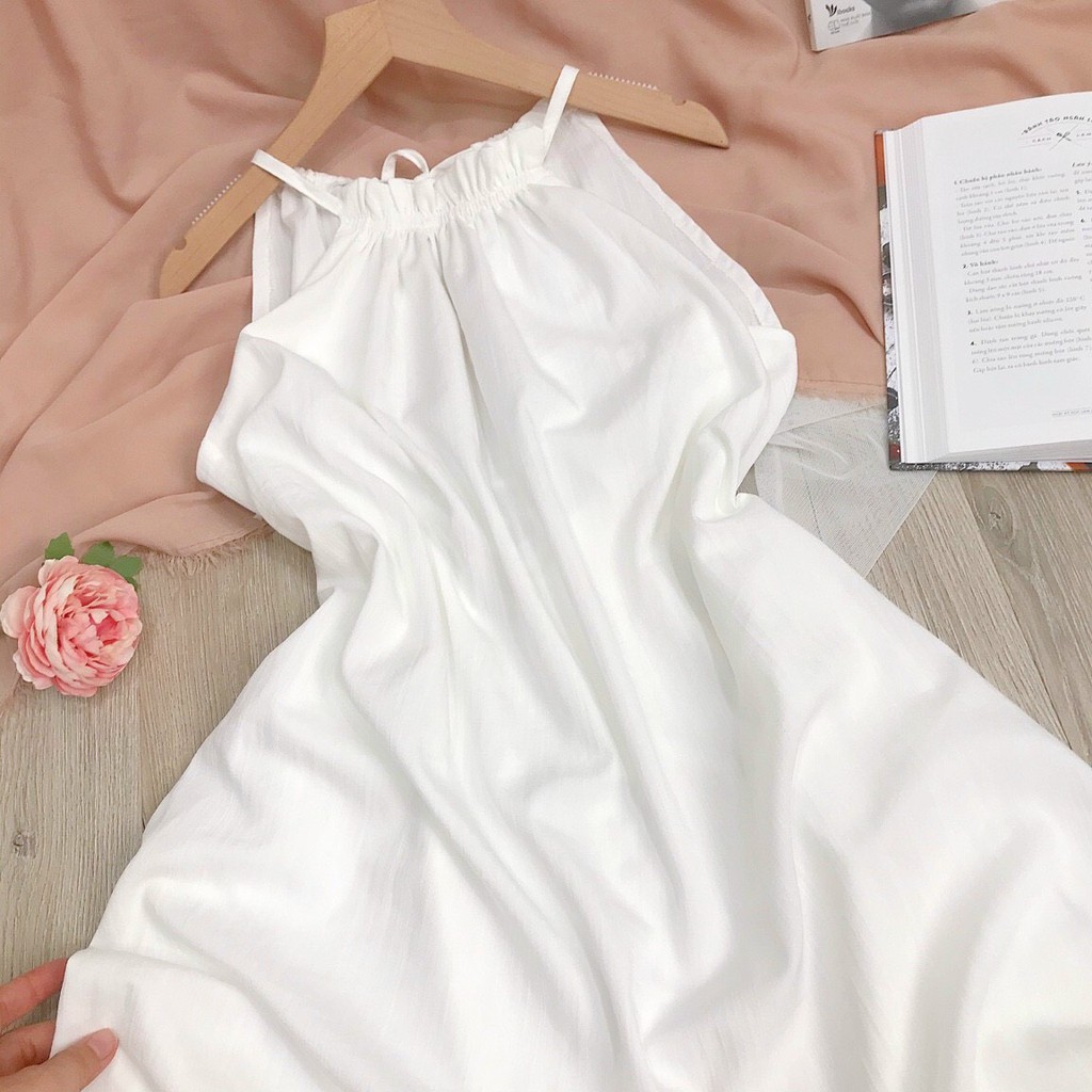 Váy Đầm Maxi Nữ Trắng Bèo Viền Ren Hở Lưng Phối Tay Cách Điệu | BigBuy360 - bigbuy360.vn