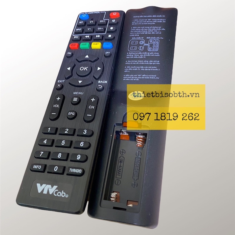 Điều khiển, remote đầu thu VTVCab, đầu thu truyền hình cáp