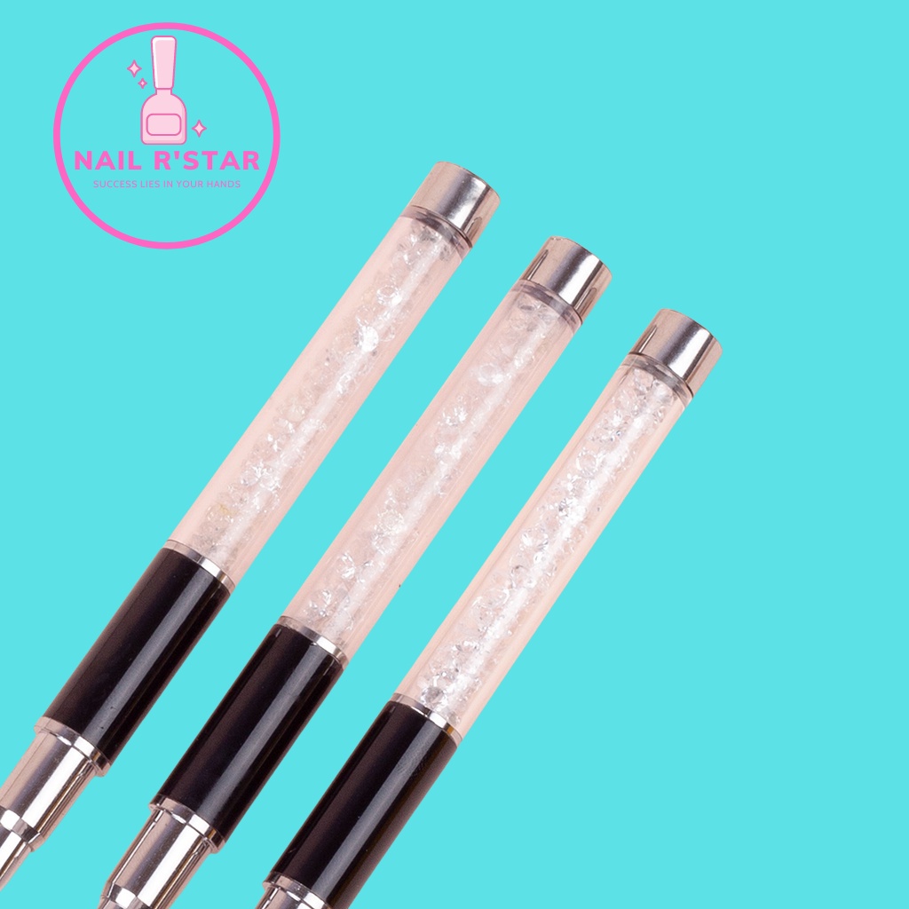 Cọ nét cán đá cao cấp 3 sizes  - Cọ vẽ nail chuyên dụng  NAIL R’STAR