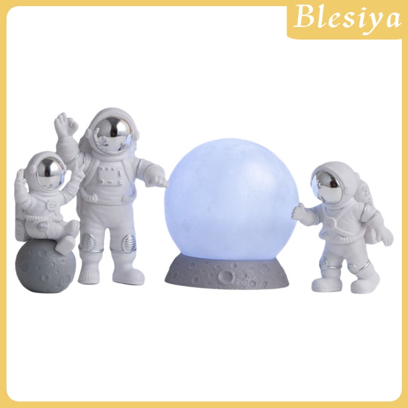 Set 4 tượng phi hành gia mini dễ thương trang trí bánh kem DIY