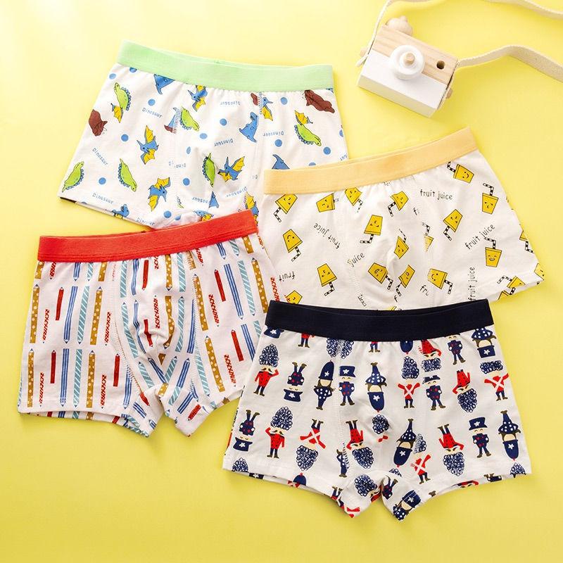 Combo 4 quần sịp bé trai cao cấp, quần lót bé trai cho bé từ 10-45kg