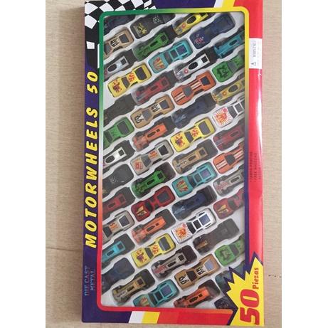 Đồ chơi bộ 50 Ô tô mini, nhiều mẫu ngộ nghĩnh cho bé, xe chạy đà , xe ô tô đua - Loki