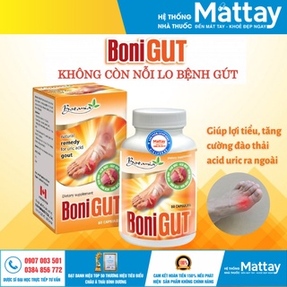 Viên uống Bonigut Ức chế sự hình thành acid uric trong máu, hỗ trợ người bị gút, bị tăng acid uric máu.