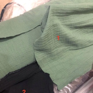Vải xô muslin và linen màu.