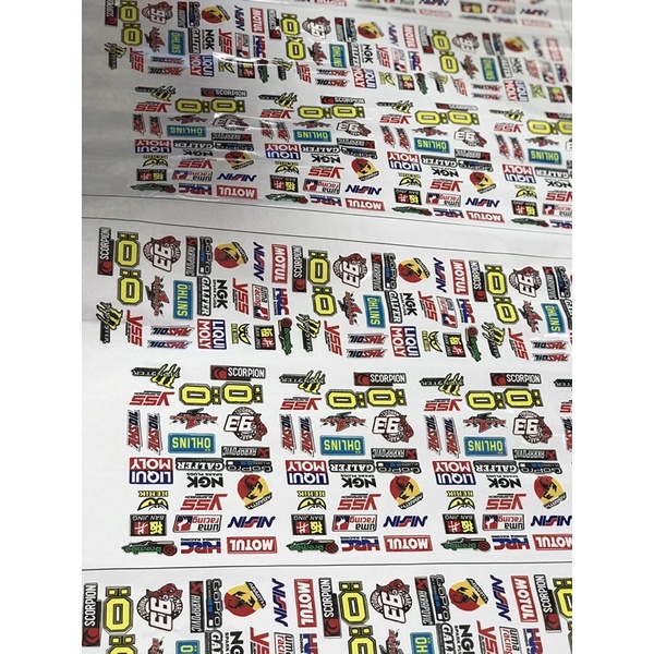 Set 10 tấm sticker A4