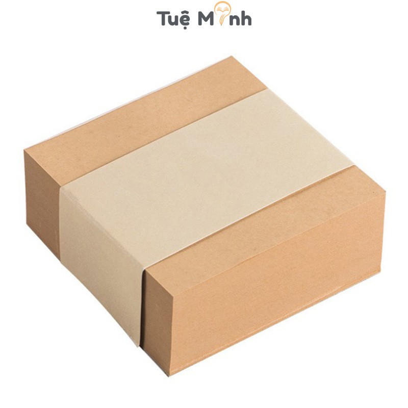 Set 400 tờ giấy note ghi chú màu kraft trơn 10x10cm siêu dày NO10