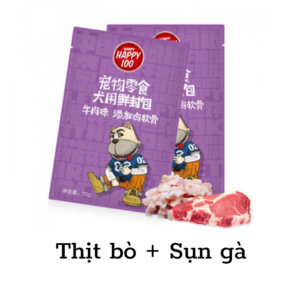 PATE WANPY HAPPY 100 GIÀNH CHO CHÓ GÓI 70G