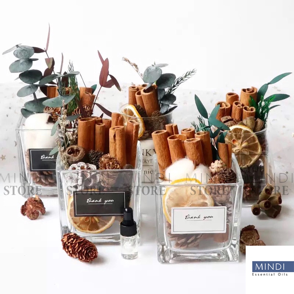 Ly Nguyên Liệu Khô Khuếch Tán Tinh Dầu Thơm Phòng Không Có Tấm Lót Decor Vintage - MINDI STORE
