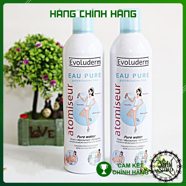 XỊT KHOÁNG EVOLUDERM - Xịt Khoáng Evoluderm Pháp Cấp Ẩm Làm Dịu Da 400ml - HN