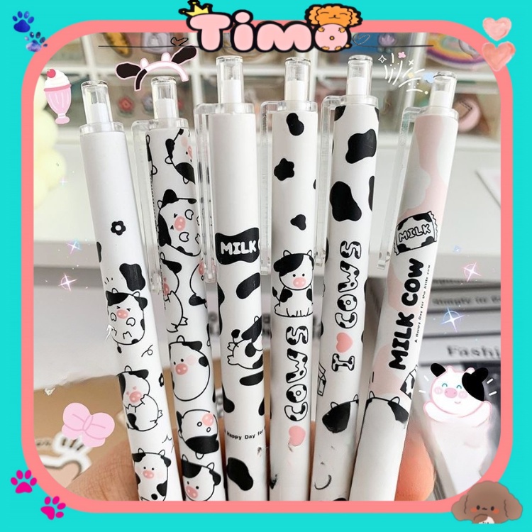 Bút Bi Bấm Dễ Thương Cute Nước Mực Đen Dạng Gel Đồ Dùng Học Tập Dễ Thương VPB16