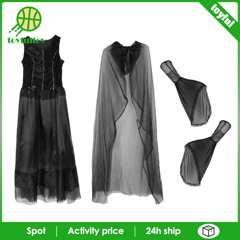Đầm Dài Màu Đen Hóa Trang Phù Thủy Dành Cho Nữ