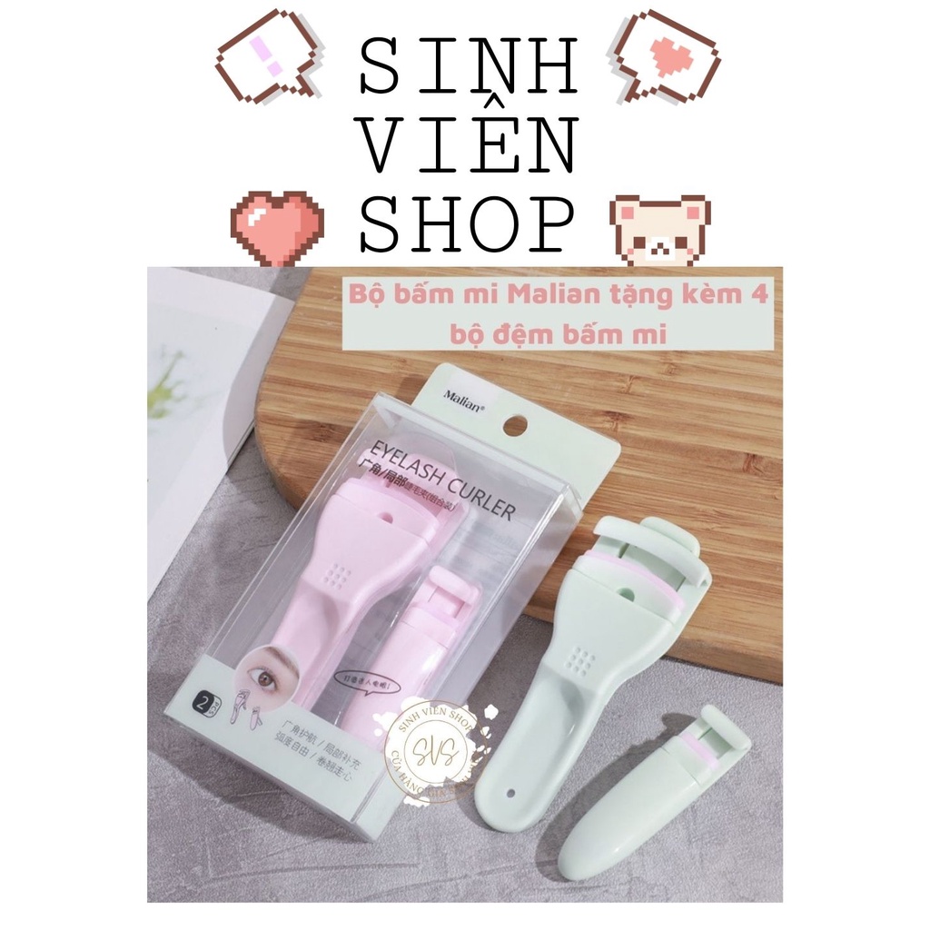 Set 2 bấm mi 2 kích thước Malian tặng kèm mút bấm mi