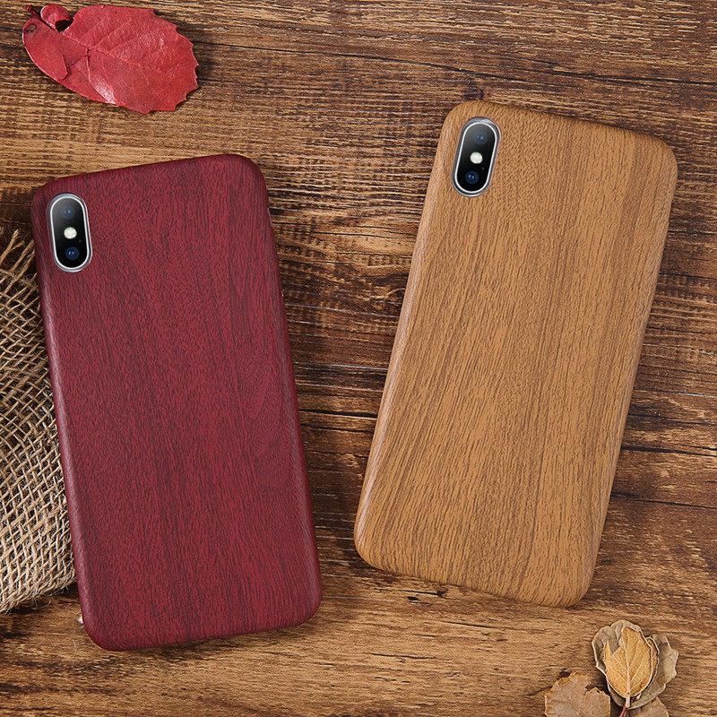 Ốp điện thoại mềm vân gỗ thời thượng cho iphone 6 6s plus 7 8 plus X XR XS Max