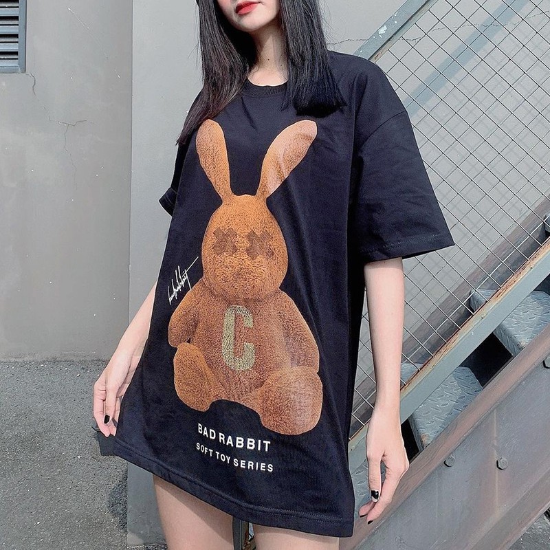 Áo Phông Nữ B.Rabbit Toy Color Tay Lỡ Form Rộng Unisex - Áo Thun Nữ Chất Cotton Dáng Dài Nhiều Màu AT011