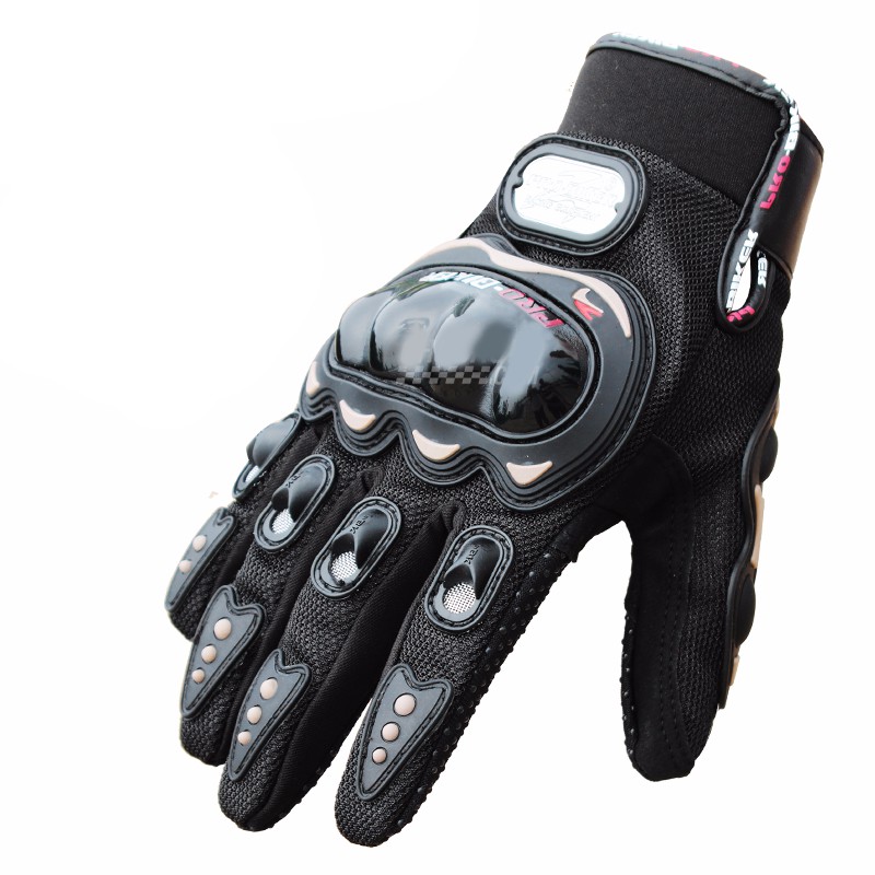 Găng tay PROBIKER Kín ngón đi phượt ( màu Đen )