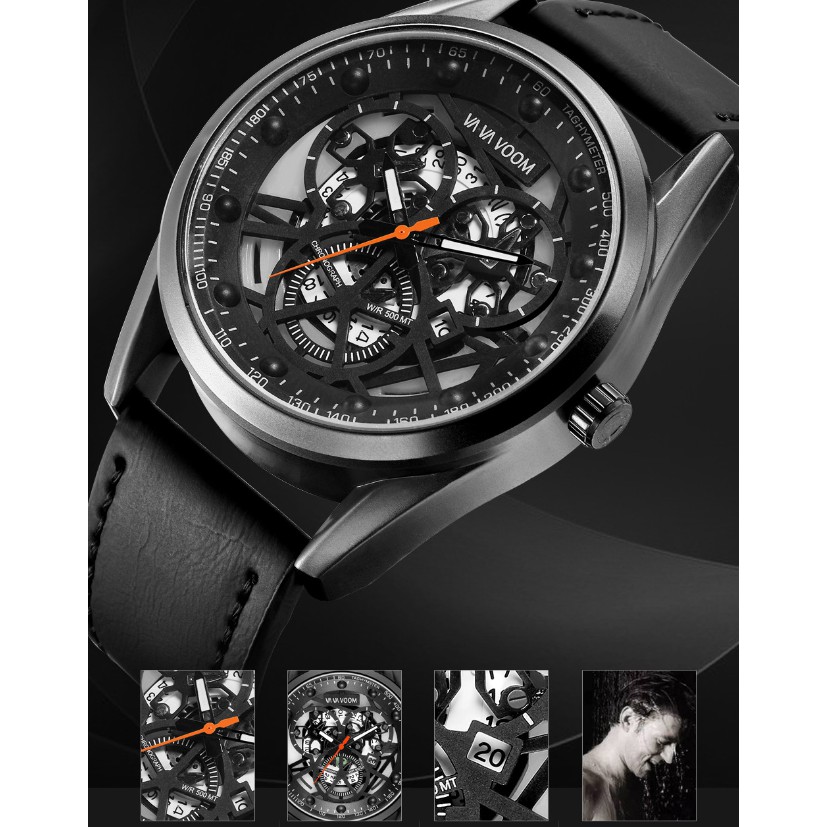 Đồng hồ nam VAVA VOOM V03 dây da cao cấp cực đẹp, lên tây cực êm ái, mặt to cá tính, chống nước tốt, hàng chính hãng | BigBuy360 - bigbuy360.vn