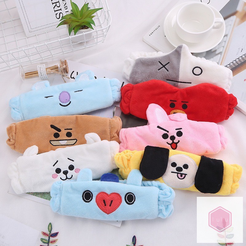 Bts Bt21 Băng Đô Rửa Mặt / Trang Điểm Co Giãn Họa Tiết Bt21 Một Kích Thước Cho Nam Và Nữ