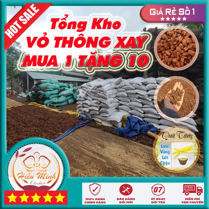 Vỏ Thông Trồng Lan Nhập Khẩu Orchiata, Newzita, Ecobark, Đỏ xay nhỏ vụn đã qua xử lý cây cảnh và hạt giống, Bền Đẹp