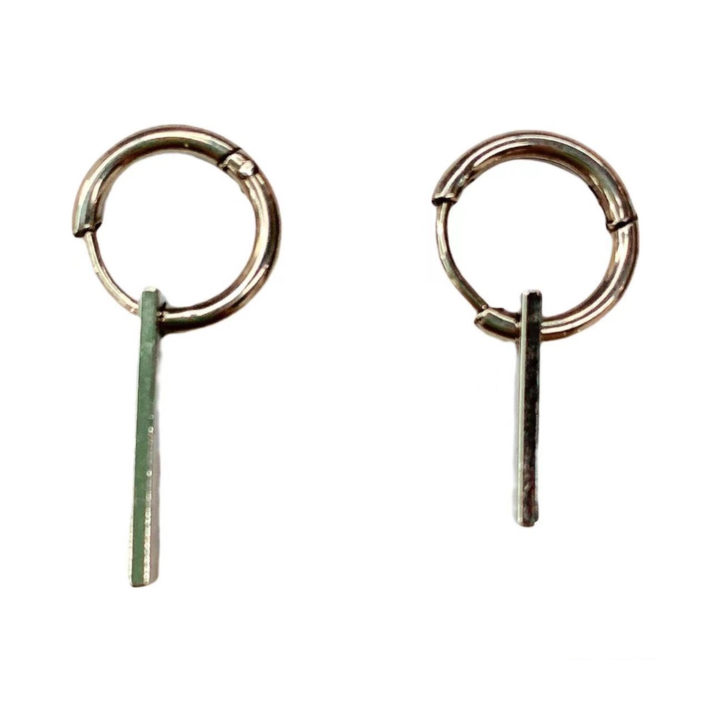 Khuyên Tai Kim Loại Dài Cơ Bản Đơn Giản Cho Nam Và Nữ