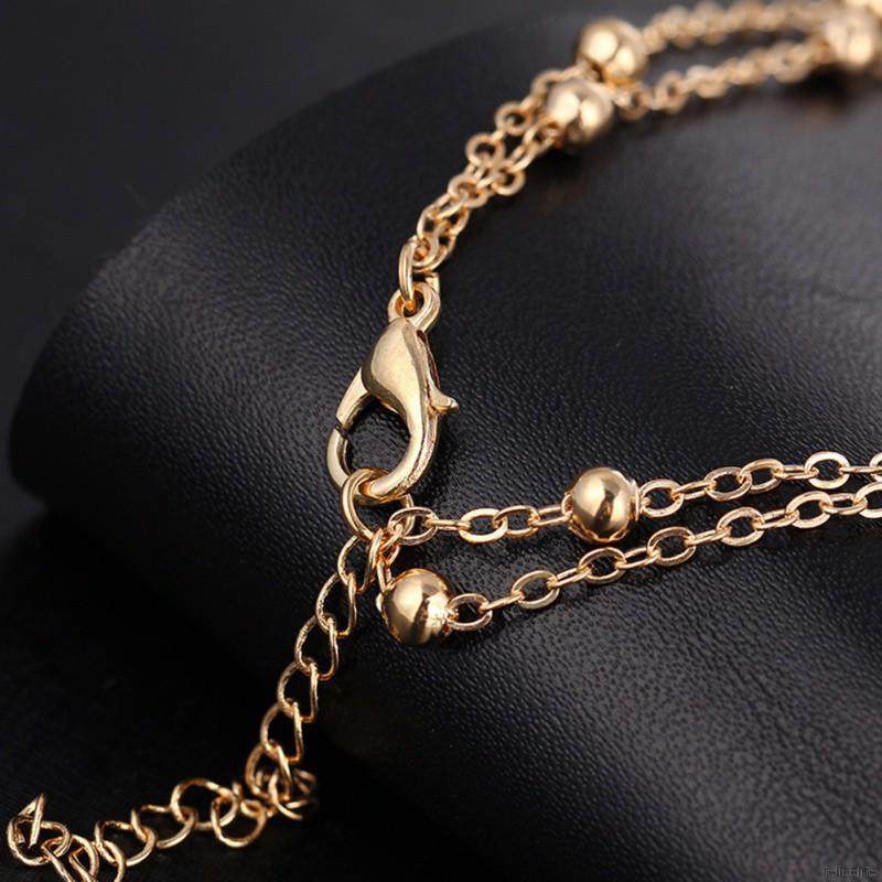 Women New Vintage Silver Color Pearl Anklet Bohemian Fashion beach Beads Ankle | BigBuy360 - bigbuy360.vn