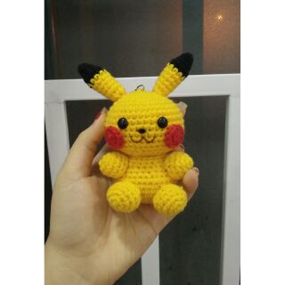 [Hot] Móc khóa thú len Pikachu siêu đáng yêu