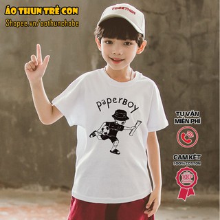 Quần Áo Trẻ Em Áo Thun Ngắn Tay Paperboy Ngộ Nghĩnh Cho Bé 100% Cotton
