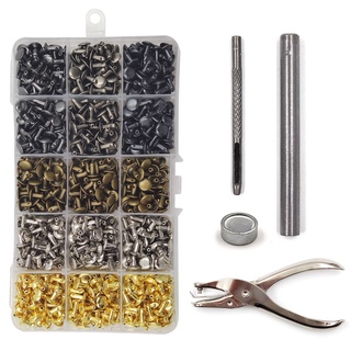 Đinh Tán Tròn 6 / 8mm Bằng Kim Loại Chuyên Dụng Cho Đồ Da / Giày Dép / Thắt Lưng