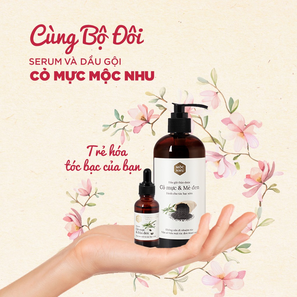 DẦU GỘI CỎ MỰC ✅MỘC NHU✅ - Dầu Gội Dưỡng Tóc Đen Từ Gốc, Chăm Sóc Tóc, Ủ-Hấp Tóc, Nhuộm Đen Tự Nhiên