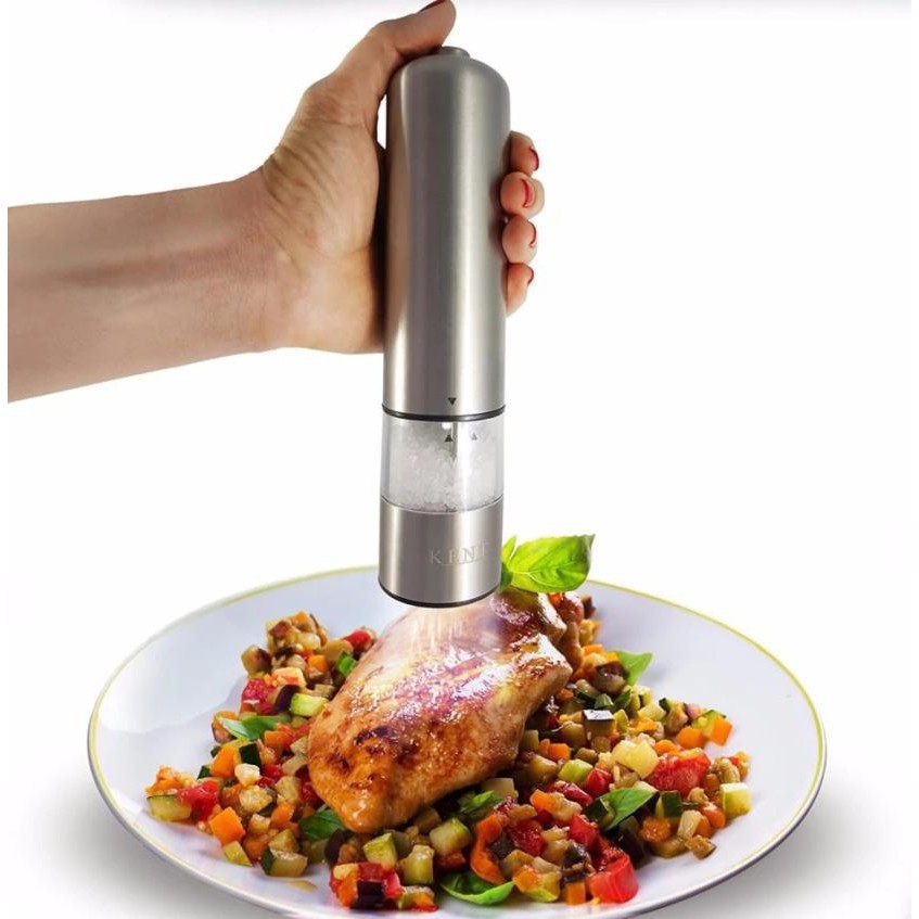 CỐI XAY TIÊU INOX PEPPER MULLER (XÀI PIN AA)